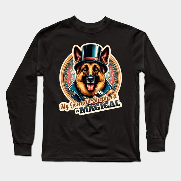 German Shepherd Magician Long Sleeve T-Shirt by k9-tee